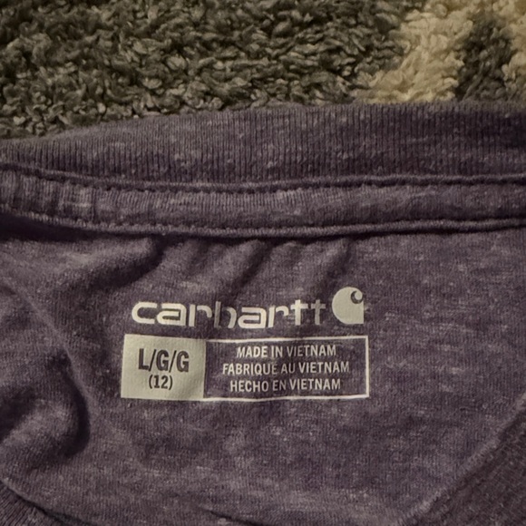Carhartt Heathered Purple Long Sleeve Tee - Picture 2 of 2